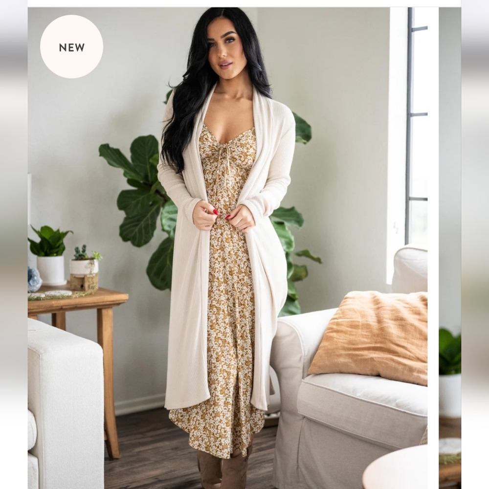 Cream Cozy Cardigan Sweater